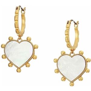 Tory Burch • Semi-Precious Heart Charm Earrings